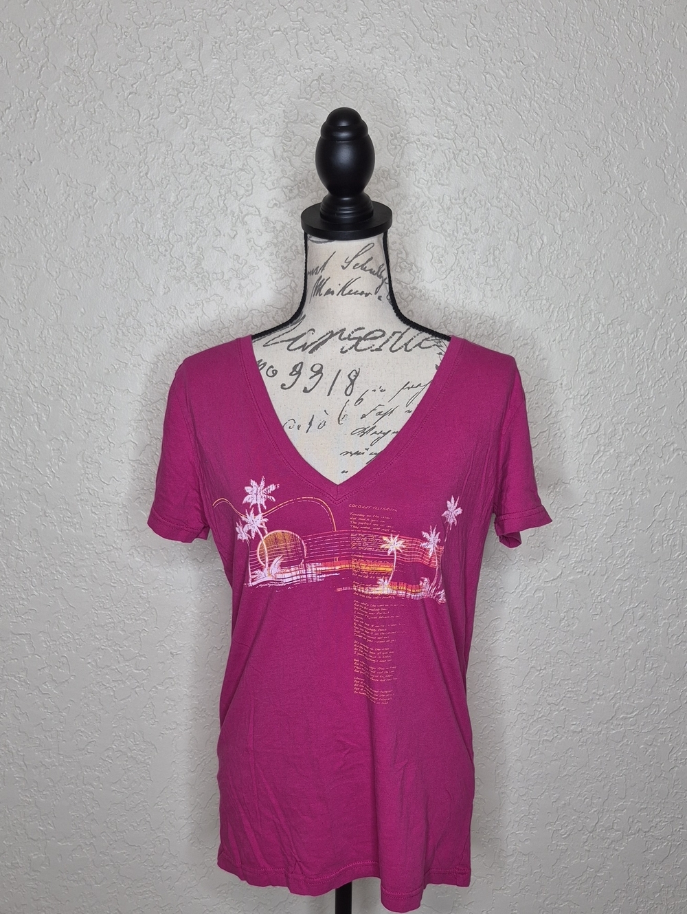 Margaritaville Graphic T-Shirt Pink Size XL